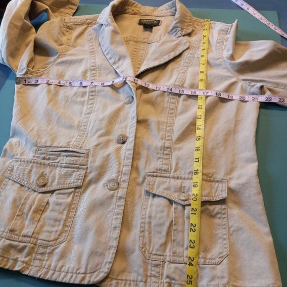 Eddie Bauer Womens Cotton XL  Button Down Long Sleeve Three Front Pockets Jacket - Picture 4 of 7